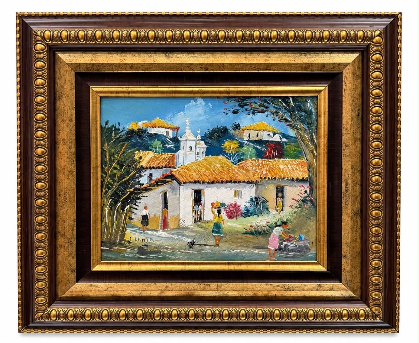 paisaje casas, obra de Jorge Lanza