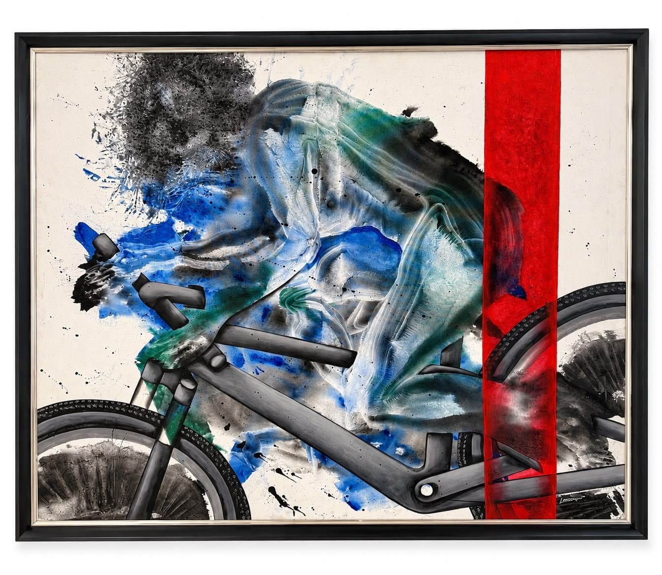 abstracto bicicleta, obra de Carmen Moncada