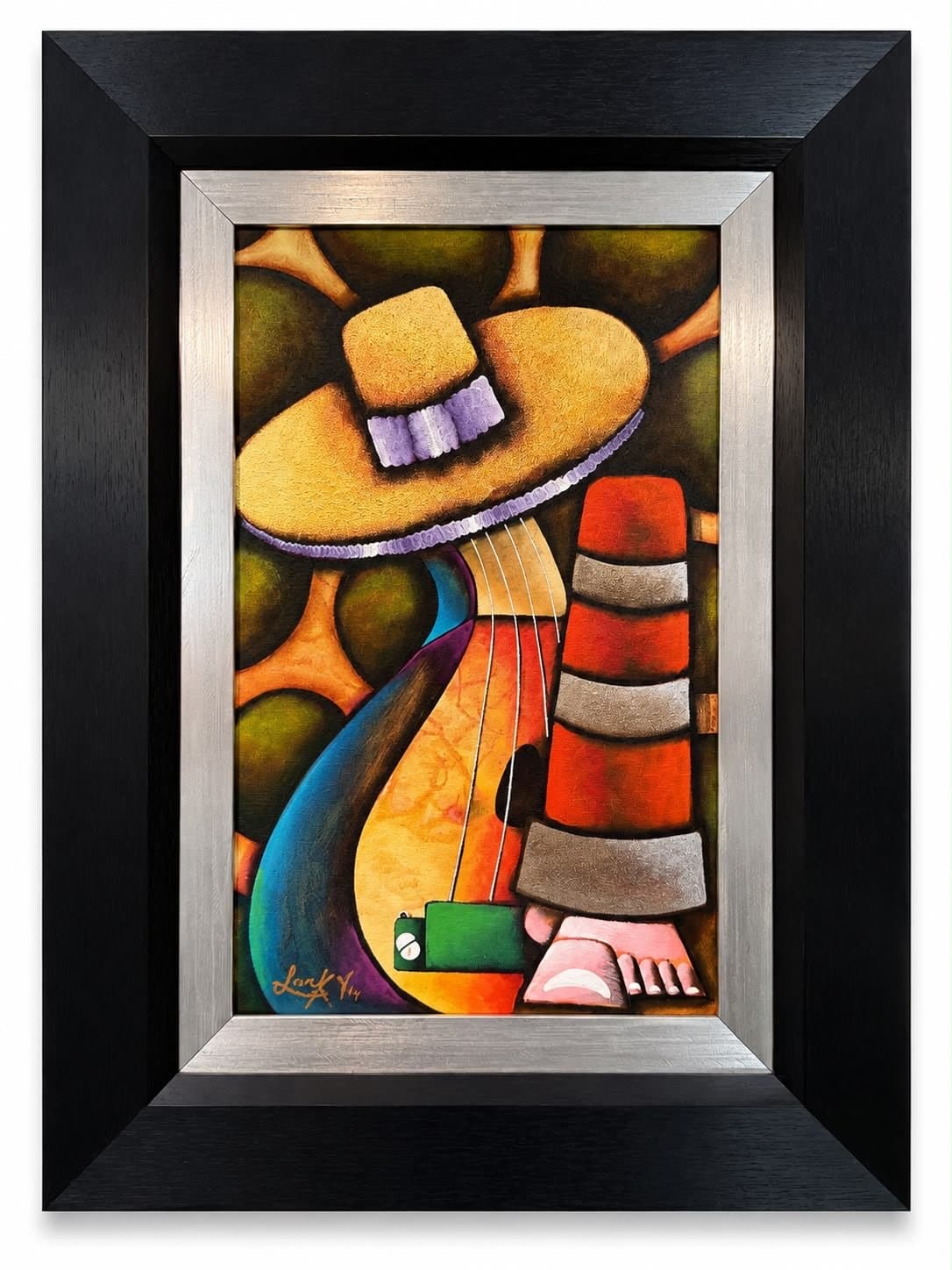 guitarra sombrero, obra de Lucky