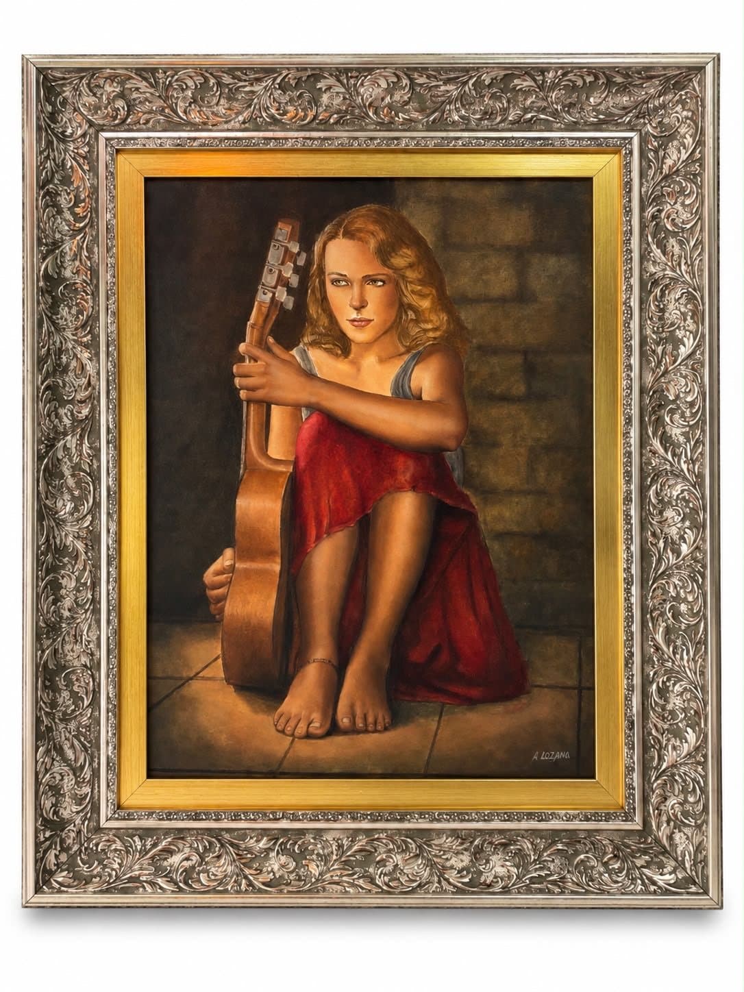 Guitarrista, obra de Lezama