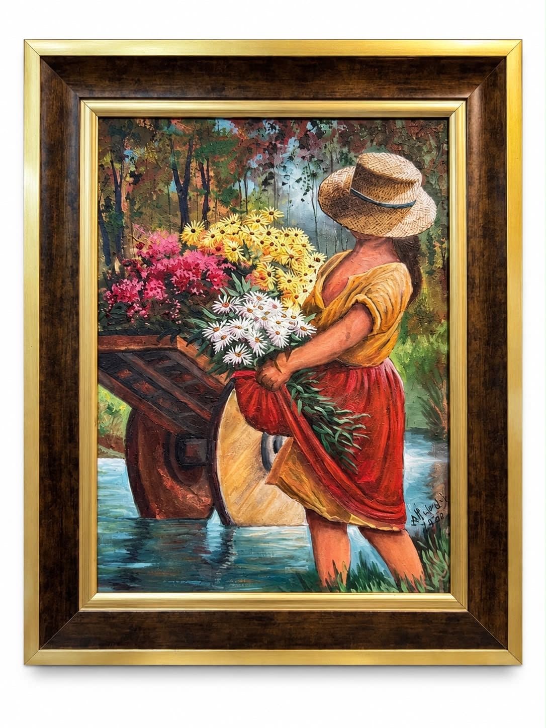 mujer florista, obra de Adalid Cabrera