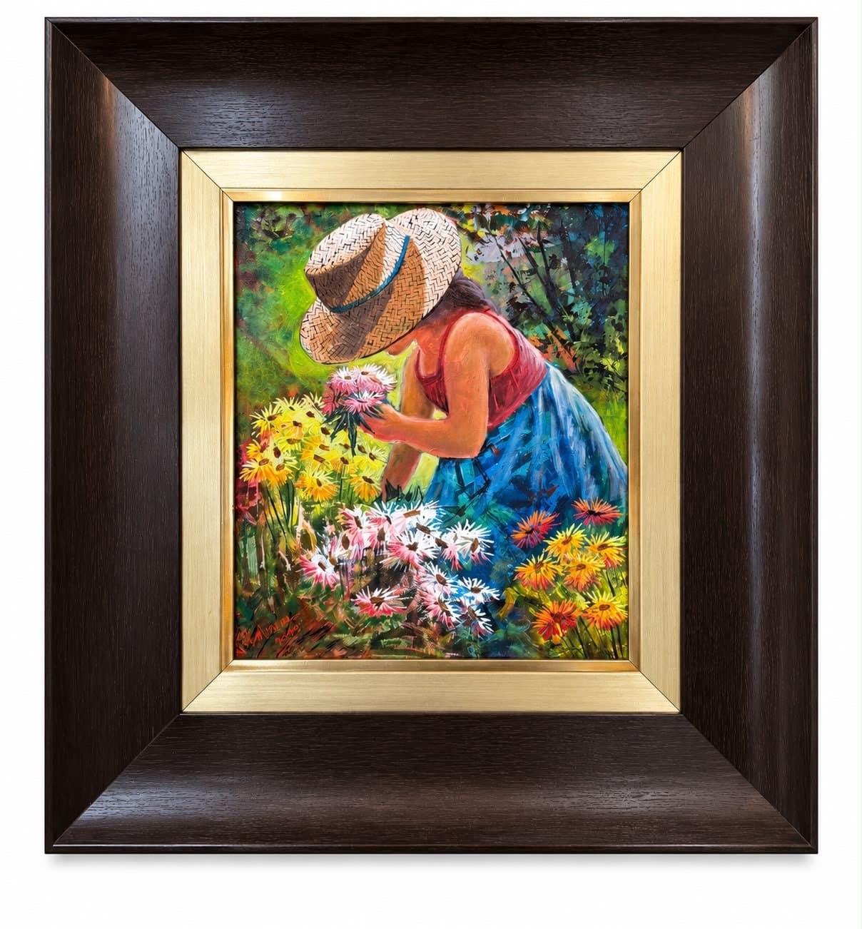 niña florista, obra de Adalid Cabrera