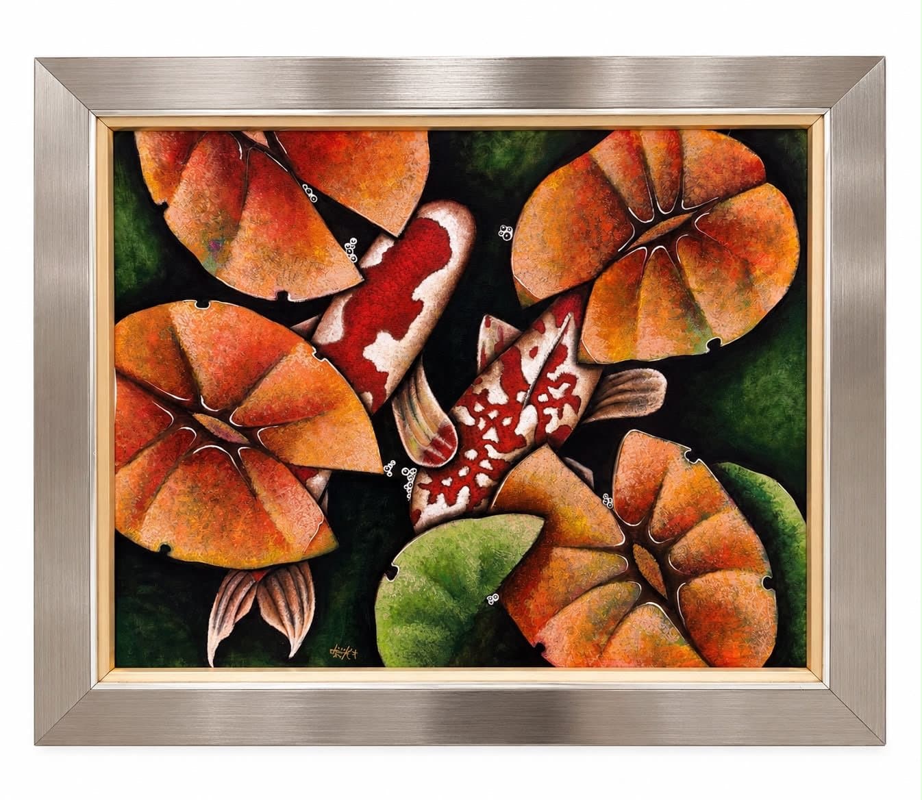 pescado koi, obra de Lucky